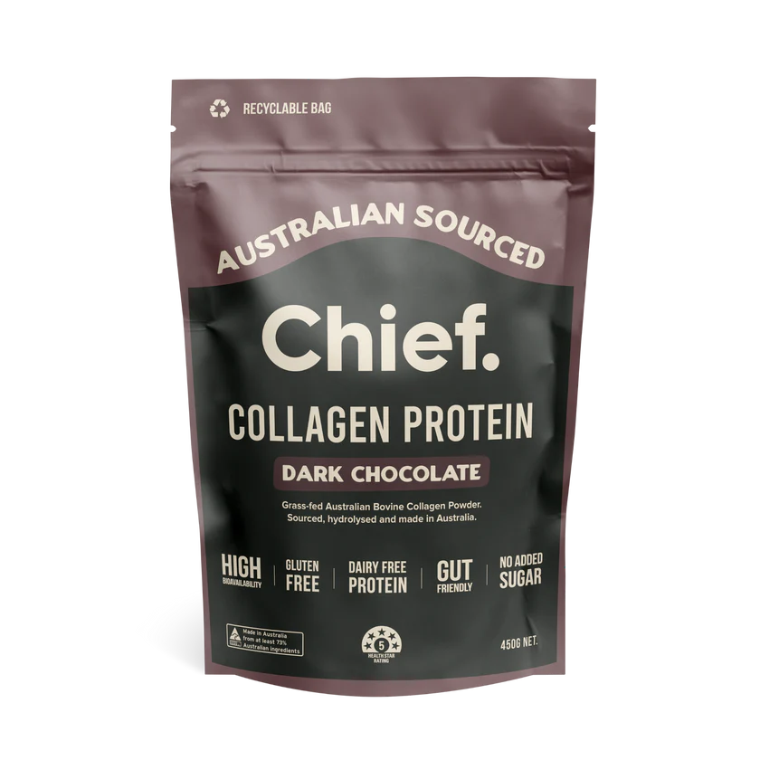 Chief Nutrition Grassfed Collagen Protein Powder Dark Chocolate 450g