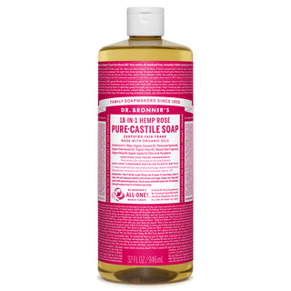 Dr Bronners Magic Soaps 18 in 1 Hemp Rose Pure Castile Soap 