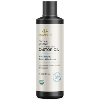 Swanson | Organic Cold Pressed Castor Oil 473ml