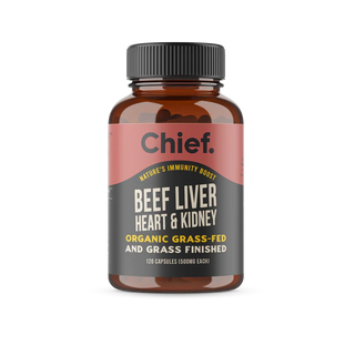 Organic Beef Liver, Heart & Kidney Immunity Boost (120 Capsules)