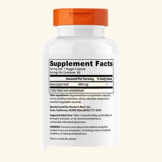 Doctor's Best | Alpha-Lipoic Acid 600mg