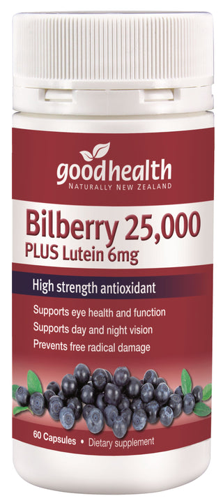 Good Health Bilberry 25,000 + Lutein 6mg